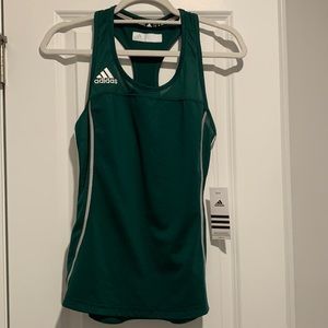 NWT Adidas women compression tank green